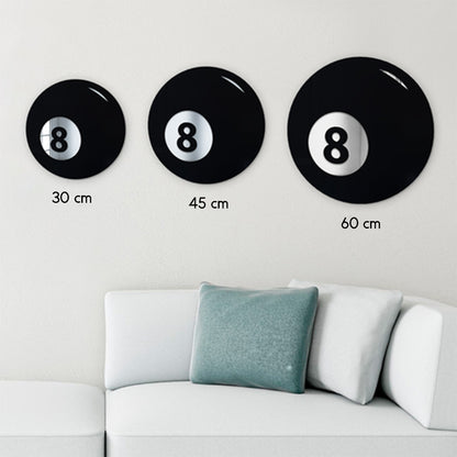 8 Ball Decor - Art mural 3D Magic Eight Ball