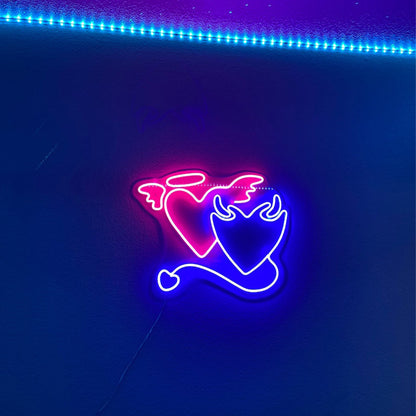 "Two Hearts Combined" LED Neon Sign