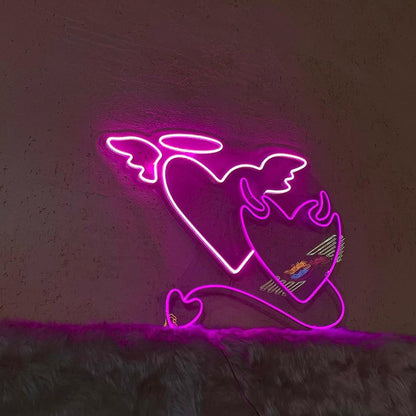 "Two Hearts Combined" LED Neon Sign