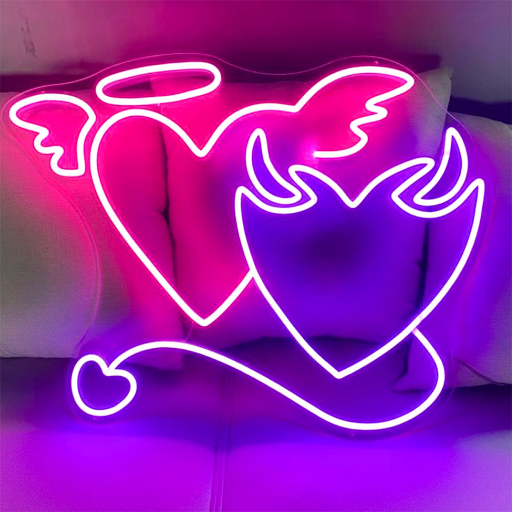 "Two Hearts Combined" LED Neon Sign