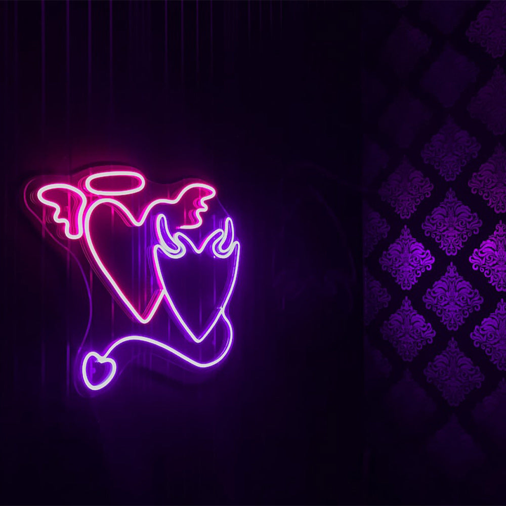 "Two Hearts Combined" LED Neon Sign