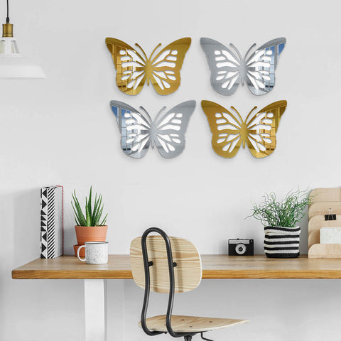 Butterfly Mirror - Butterfly Silhouette 3D Wall Art