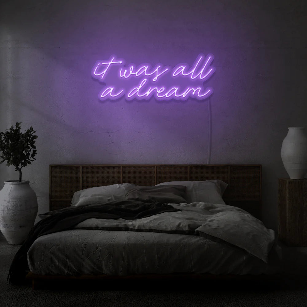 Apporter une touche personnalisée à votre espace "It Was All A Dream" de OPLA DESIGN, un éclairage captivant pour sublimer votre espace au Maroc. Que vous recherchiez une décoration néon LED pour votre intérieur, une enseigne lumineuse pour votre boutique ou un éclairage d'accentuation pour votre magasin, nous vous proposons des solutions d'éclairage architectural, commercial et résidentiel de qualité.