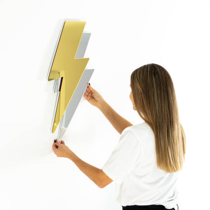 Lightning Bolt - 3D Mirror Wall Hanging