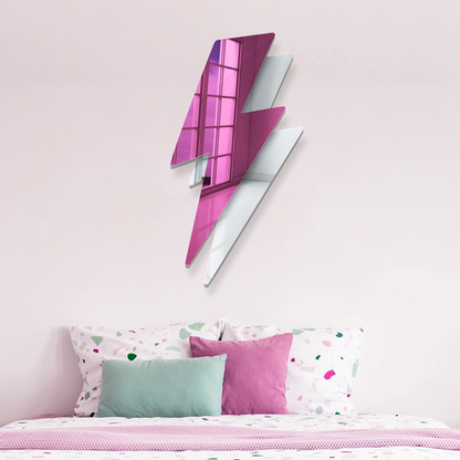 Lightning Bolt - 3D Mirror Wall Hanging