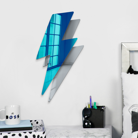 Lightning Bolt - 3D Mirror Wall Hanging