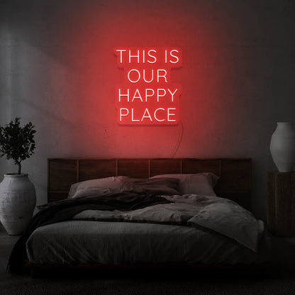 Découvrez "This is Our Happy Place", notre enseigne néon LED personnalisée au Maroc. Idéale pour une décoration néon LED tendance, cette enseigne offre un éclairage d'ambiance unique et personnalisé. Que ce soit pour éclairer votre magasin, votre jardin ou votre vitrine, notre enseigne néon LED crée une atmosphère chaleureuse et accueillante.