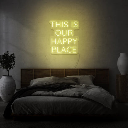 Découvrez "This is Our Happy Place", notre enseigne néon LED personnalisée au Maroc. Idéale pour une décoration néon LED tendance, cette enseigne offre un éclairage d'ambiance unique et personnalisé. Que ce soit pour éclairer votre magasin, votre jardin ou votre vitrine, notre enseigne néon LED crée une atmosphère chaleureuse et accueillante.