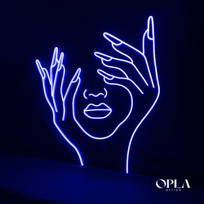 "Hold Face" Neon Beauty maroc - Neon Led au Maroc