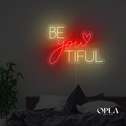 "BE YOU TIFUL" Neon maroc - Neon Led au Maroc