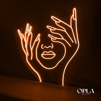 "Hold Face" Neon Beauty maroc - Neon Led au Maroc