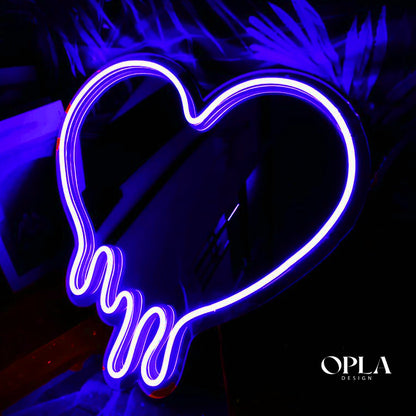 "Dripping heart" Neon Mirror Morocco - Neon Led in Morocco