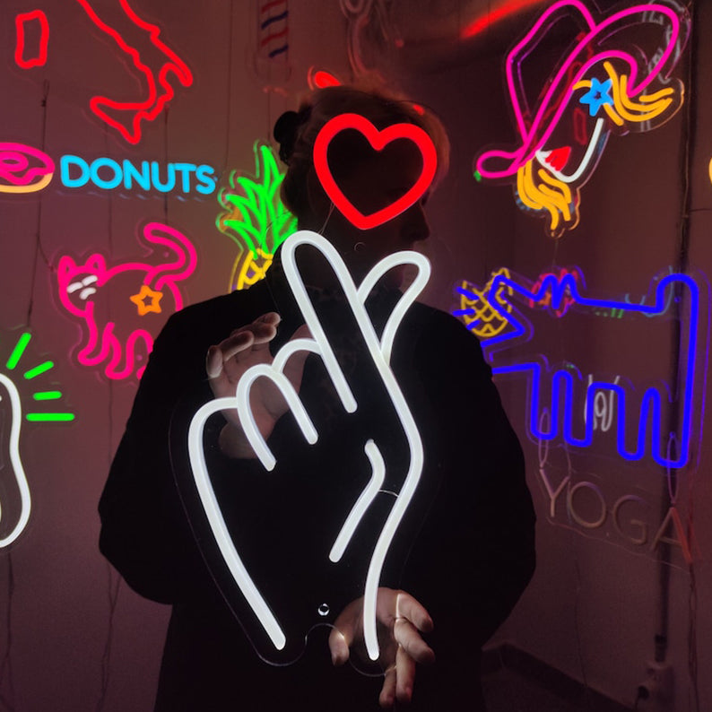 "Finger heart" Neon Beauty Morocco - Neon Led in Morocco