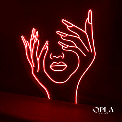 "Hold Face" Neon Beauty maroc - Neon Led au Maroc