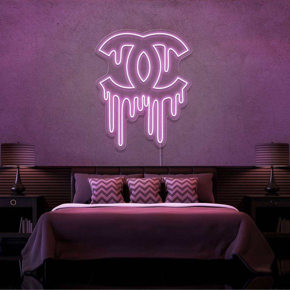 ''DRIPPING CHANEL'' Enseignes LED- Neon Led au Maroc