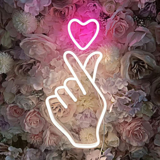 "Finger heart" Neon Beauty maroc - Neon Led au Maroc