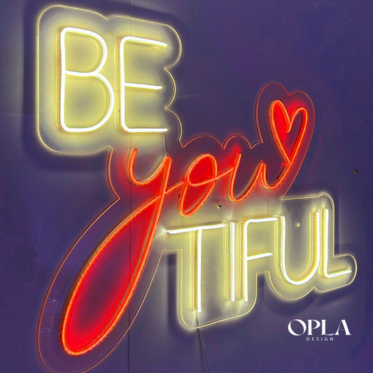 "BE YOU TIFUL" Neon maroc - Neon Led au Maroc