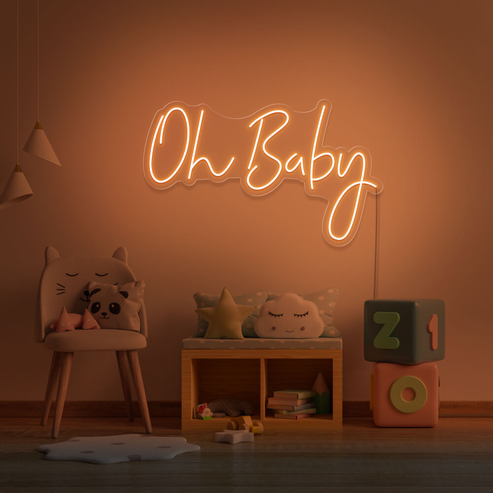 Neon Event Enseigne "Oh Baby"  Neon LED AU MAROC