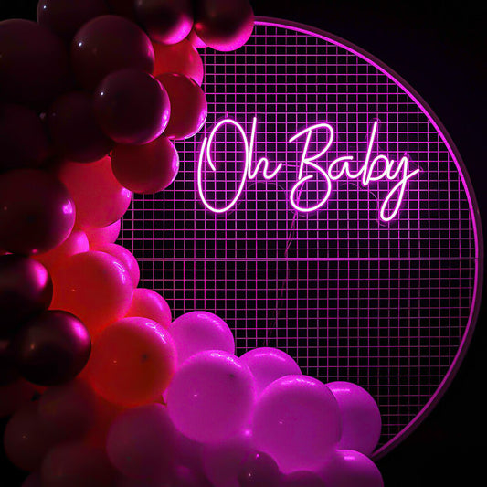 Neon Event Enseigne "Oh Baby"  Neon LED AU MAROC