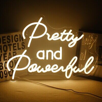 "Pretty and Powerful" Neon LED Sign - Enseigne Néon LED au Maroc