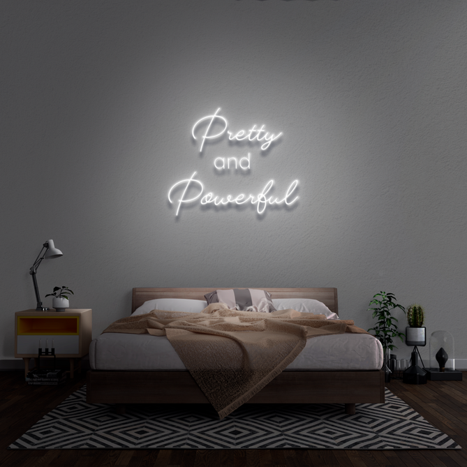 "Pretty and Powerful" Neon LED Sign - Enseigne Néon LED au Maroc