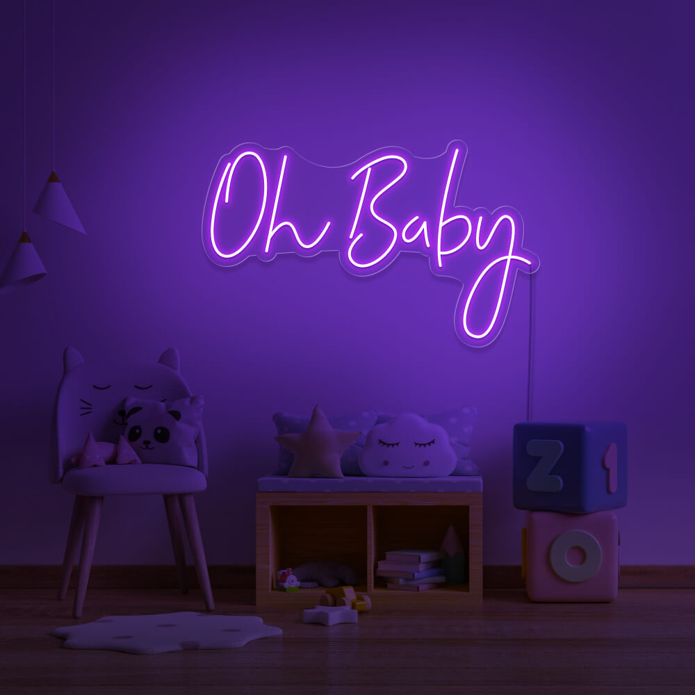 Neon Event Enseigne "Oh Baby"  Neon LED AU MAROC